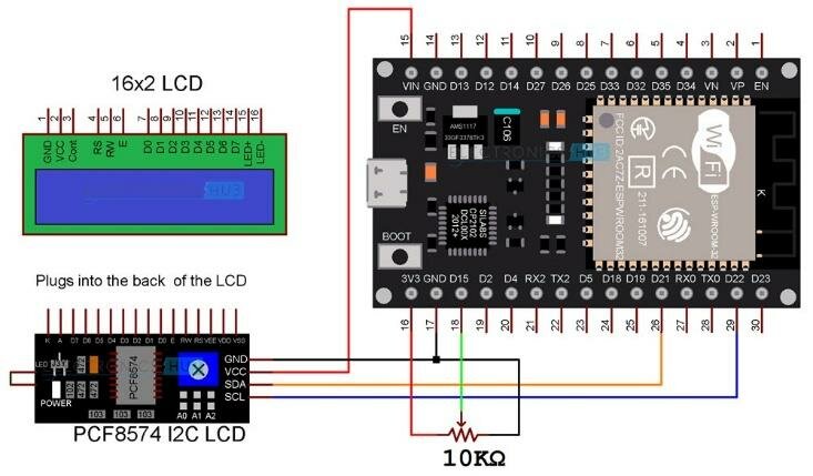 ماژول درایور LCD کاراکتری 1602 دارای ارتباط I2C