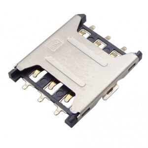 سوکت سیم کارت نانو 6PIN پلاستیکی با هولدر فلزی