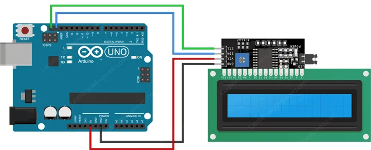 Wiring-I2C-LCD-Display-with-Arduino