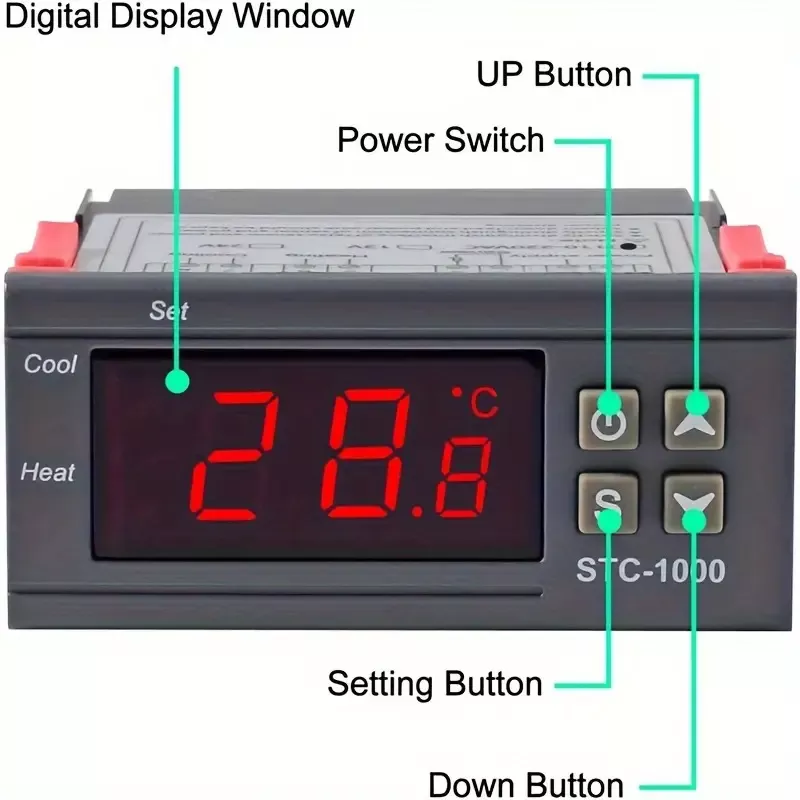 ترموستات صنعتی 12VDC دیجیتال STC-1000 1 ترموستات صنعتی 12VDC دیجیتال STC-1000