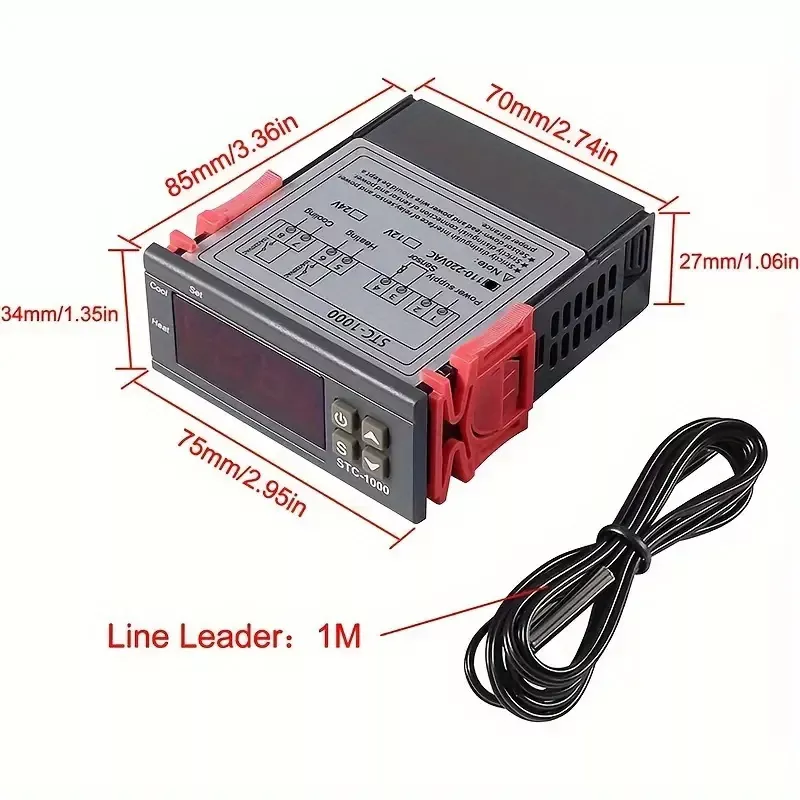 ترموستات صنعتی 12VDC دیجیتال STC-1000 2 ترموستات صنعتی 12VDC دیجیتال STC-1000