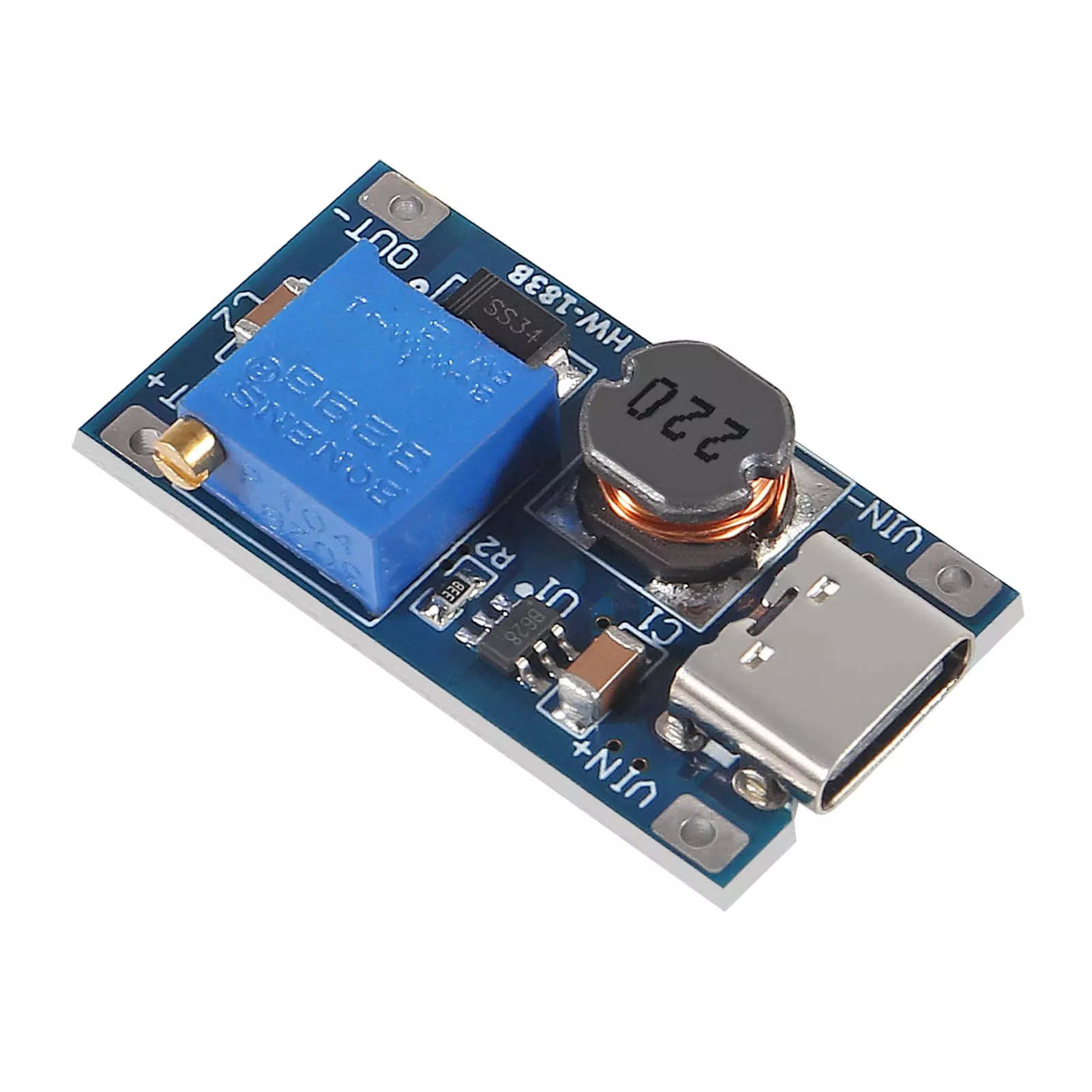 ماژول افزاینده ولتاژ 2 آمپر با ورودی USB Type-C 1 ماژول افزاینده ولتاژ 2 آمپر