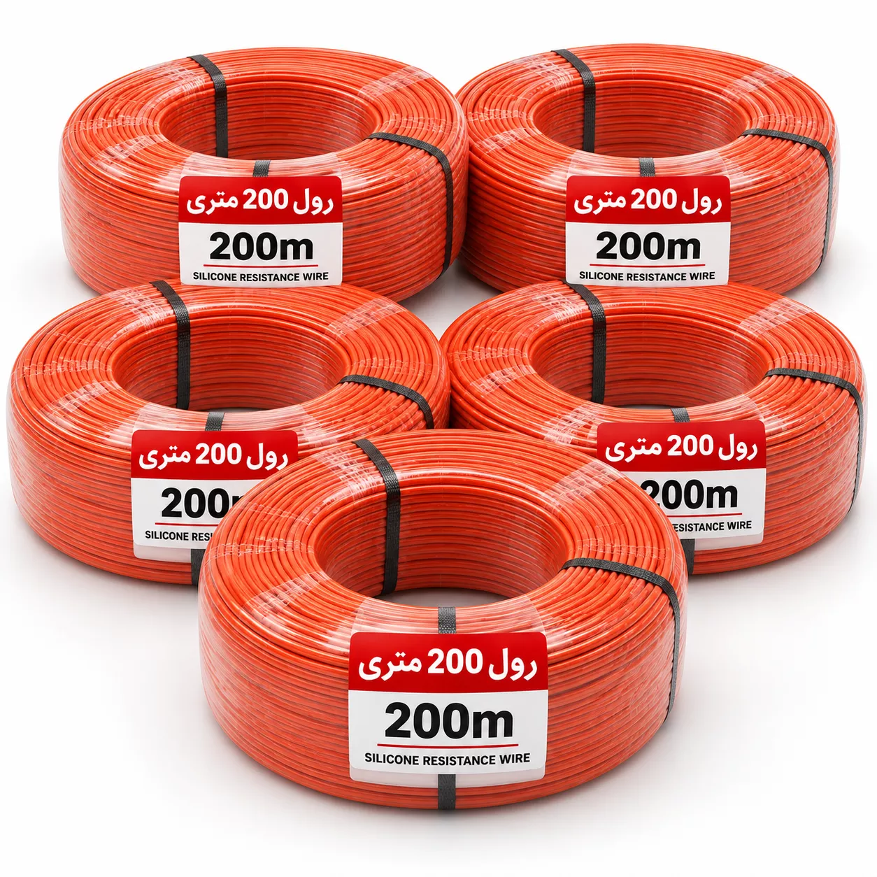 رول 200 متری المنت حرارتی سیلیکونی | خرید عمده المنت 1.8 تا 300 اهم 1 رول 200 متری المنت حرارتی سیلیکونی کرهای