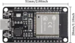 برد توسعه ESP32 با مبدل CP2102 دارای WiFi و Bluetooth مدل 30 پایه Type-C