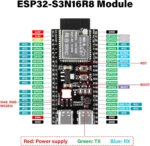 ماژول بلوتوث و وای‌فای ESP32-S3-WROOM-1 N16R8