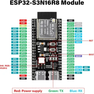 ماژول بلوتوث و وای‌فای ESP32-S3-WROOM-1 N16R8