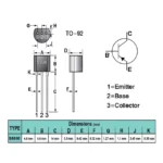 ترانزیستور 2SC8550 نوع PNP پکیج TO-92