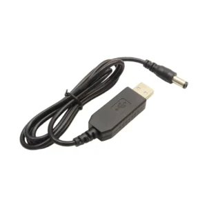 کابل تبدیل USB پاوربانک به 12V 0.5A برای برق اضطراری مودم مبدل Boost یک متری